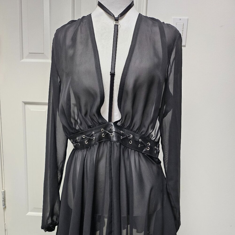 Sexy Sheer Mini Dress, See Through Dress